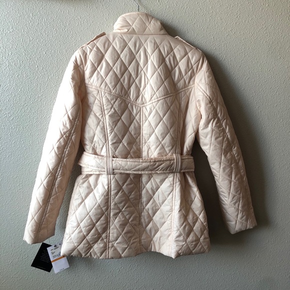 London Fog Cream Quilted Puffer Jacket Size Small - Picture 10 of 10